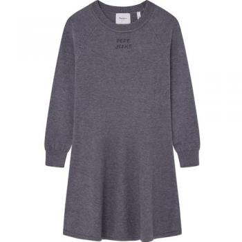 Vestido Skater de Niña Pepe Jeans Wandie Gris Oscuro con Manga Larga - 16 Años