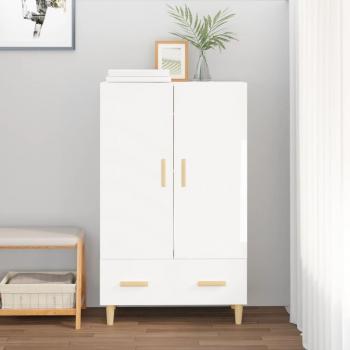 Armario blanco pulido 70x31x115 cm madera multicapa