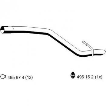 Tubo de Escape ERNST 313155 para Ford Focus C-Max y Focus 2, Modelo 760 Trasero