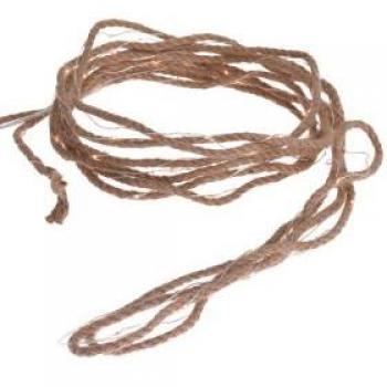 Guirnalda a Pilas Fija 30 Microleds Cuerda de Yute Luz Blanco Cálido 5,03m - Sin Cables