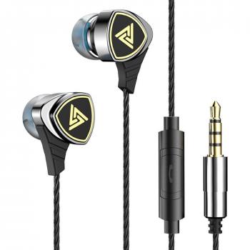 Auriculares deportivos HiFi QKZ SK1 con micrófono incorporado para llamadas HD, ergonómicos y con cable