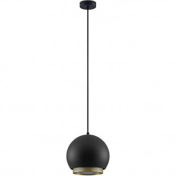 Lámpara colgante Lucande Sivanel, 1 luz, 25 cm, diseño moderno en negro, fabricada en metal, ideal para salón y comedor, compatible con bombillas E27