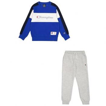 Chándal Champion Infantil Azul Eléctrico y Gris de Felpa - XL