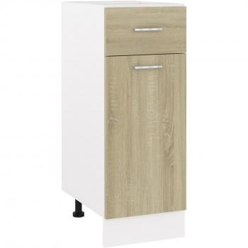 Armario de cocina inferior contrachapado color roble 30x46x81,5cm