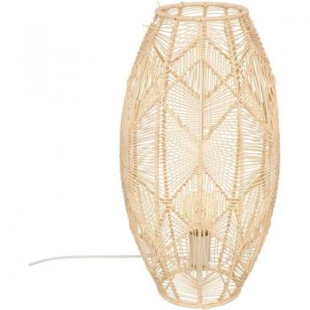 Lámpara de mesa de ratán Kita - Beige - H 49 x D 26 cm