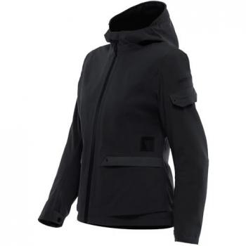 Chaqueta de moto de mujer Dainese Centrale Absoluteshell Pro, textil impermeable, color negro, talla 42