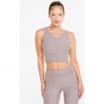 Top de fitness Puma Studio Yogini Luxe Crop Tank - Camiseta Deportiva Ultraelástica para Mujer