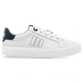 Zapatillas deportivas Mustang Emi Infantil Walk Blanco/Lucy M, tipo casco bajas, cierre de cordones, puntera redonda