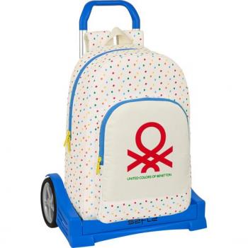 Mochila con carro Evolution Benetton 'Topitos' - Safta