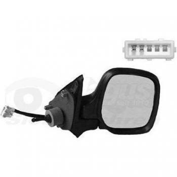 Espejo retrovisor VAN WEZEL 0904814 con características de diseño específico para vehículos, incluye vidrio convexo, ajuste eléctrico y carcasa en color negro