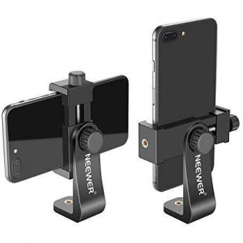 Neewer Soporte para Smartphone Vertical con Trípode de 7,6 CM Adaptador de Trípode Compatible con 13 Pro Max/ 12/ 11/ X/ XR Galaxy S20+ / S20 Huawei P40 Pro y Otros Teléfonos