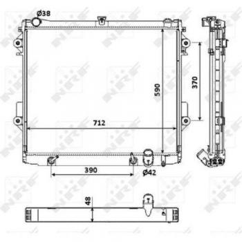 Radiador de refrigeración del motor NRF 53923