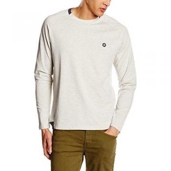 JACK & JONES jjcoIT TEE LS CREWNECK, Camisa Manga Larga Hombre, Gris