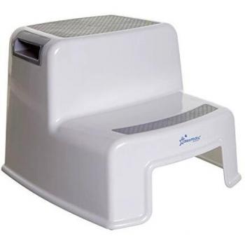 Dreambaby two-up taburete de paso, color blanco/gris