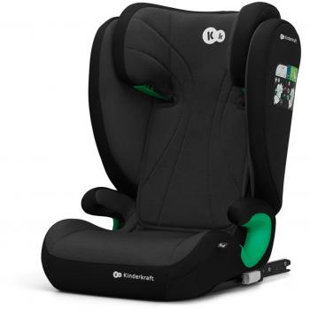 Kinderkraft Silla de Coche Junior Fix i-Size, Isofix, Grupo 2/3, para Niños de 15 a 36 kg - Rocket Black