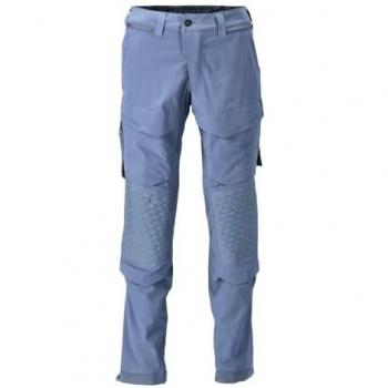 Pantalones de Trabajo Personalizados Mascot con Pockets para Rodilleras, Azul Piedra, L32W31.5, Ligero y Repelente al Agua