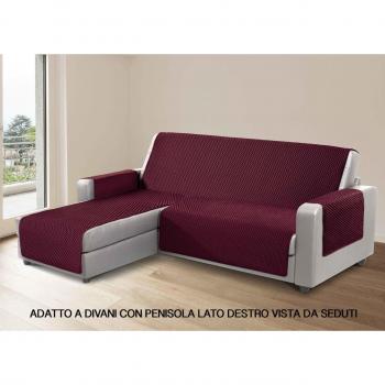 Funda para Sofá Chaise Longue Derecha Burdeos 190x70x55 cm