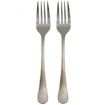 Metaltex Juego 2 Tenedores Mesa INOX, Plata, 25 x 15 x 5 cm