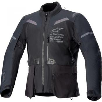 Chaqueta textil impermeable Alpinestars ST-7 2L Gore-Tex para motocicletas en color negro y gris oscuro, talla 4XL
