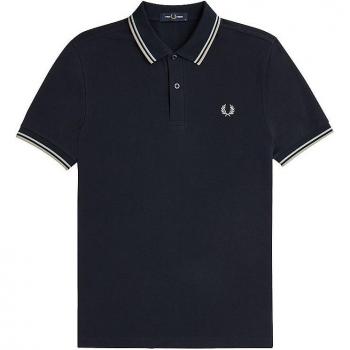 Fred Perry Men's Navy Twin Tipped Polo Shirt - Male - Navy - Small