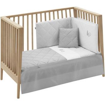 Juego de colcha y protector para cuna 60x120 cm Essentia gris Cambrass