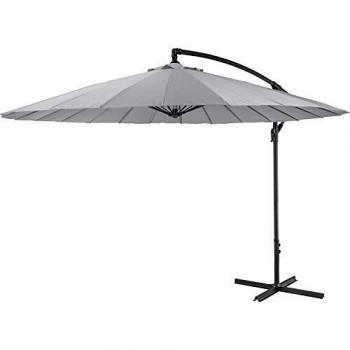 Parasol excéntrico altura máxima 3m ø300cm color gris claro