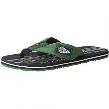 Tommy Hilfiger B2285Uddy 10D - Chanclas, Hombre, Verde