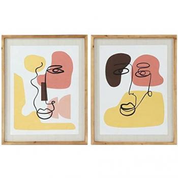 Cuadro DKD Home Decor 55 x 2 x 70 cm Abstracto Escandinavo (2 Unidades)
