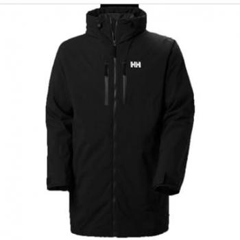 Parka Insulated con capucha Helly Hansen para hombre, color negro, talla M