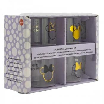 SET 4 TAZAS DE CRISTAL EXPRESSO MINNIE