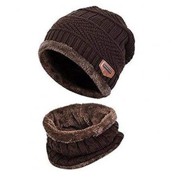 ZZLAY Kids Winter Thick Beanie Hat Bufanda Conjunto Slouchy Warm Snow Knit Skull Cap