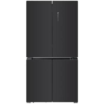 Frigorífico Americano Evvo F100 Glass 490L, 4 Puertas, Motor Inverter, Total No Frost, Cristal Negro