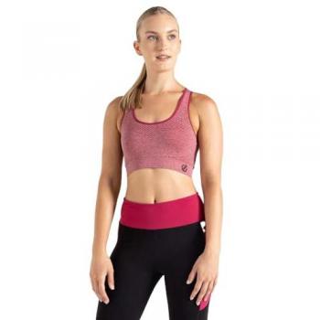 Dare 2b Women's Don't Sweat It II Moisture-Wicking Sports Bra - Berry Pink Marl, Size XS