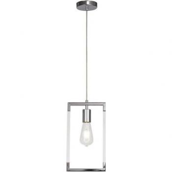 Canto Lámpara Colgante LED Integrada Níquel Pulido 1 Bombilla 38cm