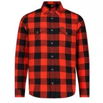 Camisa de Hombre Relaxed de Cuadros Rojos Lee - Manga Larga Clean Western XXL
