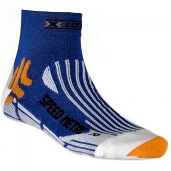 X-Socks Speed Metal - Calcetines para hombre, color Cobalt/Blanc, tamaño 39/41