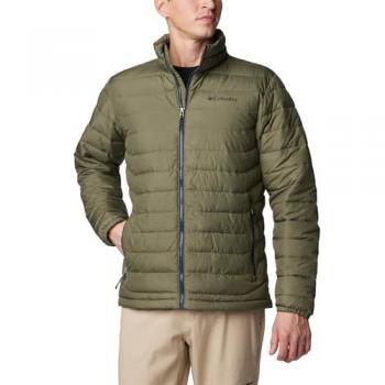 Chaqueta Columbia Powder Lite II verde para hombre, plumífero, talla S