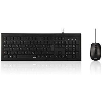 Hama - Kit Teclado con Cable y ratón. Teclado Español