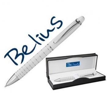 BOLIGRAFO BELIUS HELSINKI LACADO BLANCO EN ESTUCHE