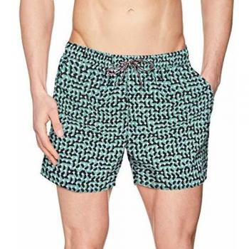 Speedo Vintage Printed 14 WS Am Bañador, Hombre, Sage/Black/White, M