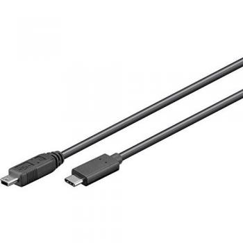 Microconnect USB3.1CMB505 Cable USB 0,5m USB 3.2 Gen 1 (3.1 Gen 1) Tipo C a Mini-USB B Macho a Macho Negro