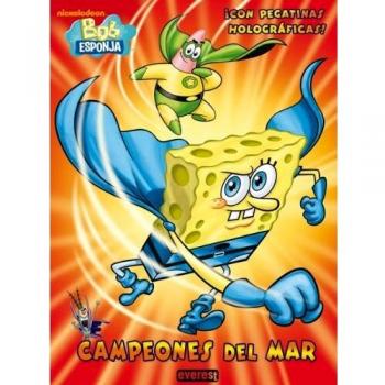 Bob Esponja. Campeones del mar. Libro de colorear y actividades con pegatinas holográficas