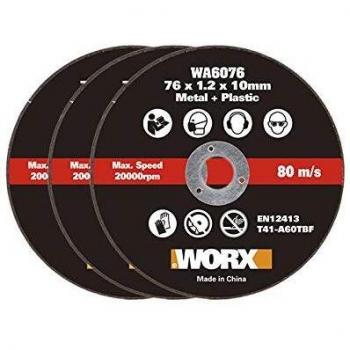 WORX WA6076.3-3 Discos de Corte Metal 76mm WX801/WX801.9