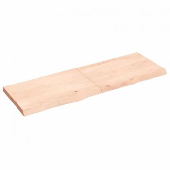 Estantería de pared 120x40x4 cm Roble macizo sin tratar