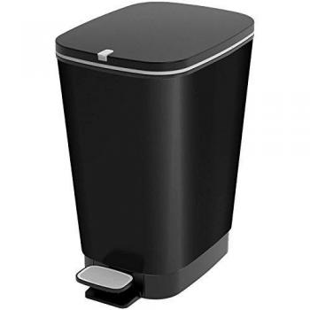 SIK KIS 8071800 1784 30L Rectangular Negro cesto de Basura - Cubo de Basura