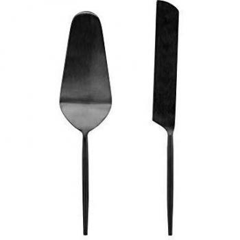 Kave Home - Set Fer de 2 Cubiertos para Pastel Negro