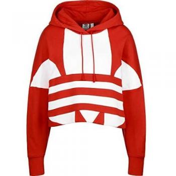 adidas Lrg Logo C-Hood Sweatshirt, Mujer, Lush Red/White, 44