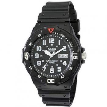Casio MRW-200H-1B Men's Analog Quartz Watch with Black Resin Strap (45mm)