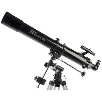 Telescopio Refractor Celestron PowerSeeker 80EQ - Apertura de 80 mm, Montura ecuatorial, Lentes ópticas de vidrio, Oculares de 4 mm y 20 mm, Buscador de