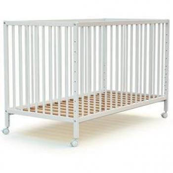 Cuna Colecho WEBABY de Madera Blanca 60 x 120 cm, Regulable en Altura, Confort para Dormir